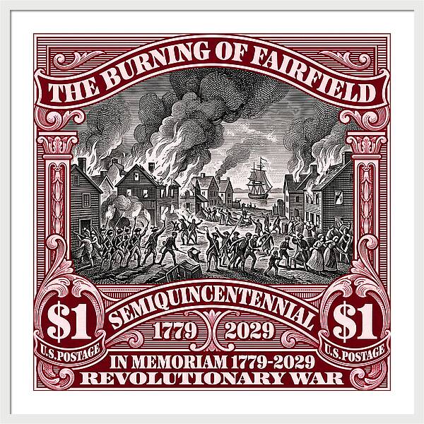 Burning of Fairfield $1 - Framed Print