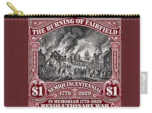 Burning of Fairfield $1 - Zip Pouch