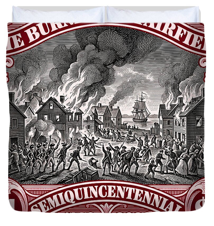 Burning of Fairfield $1 - Duvet Cover
