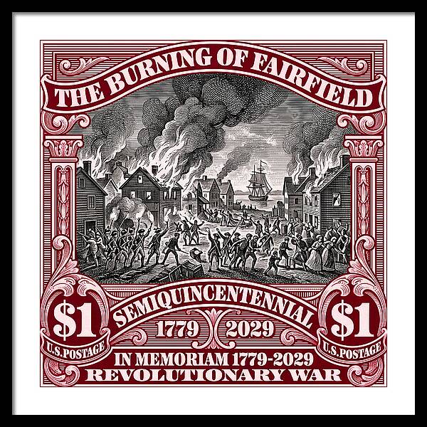 Burning of Fairfield $1 - Framed Print