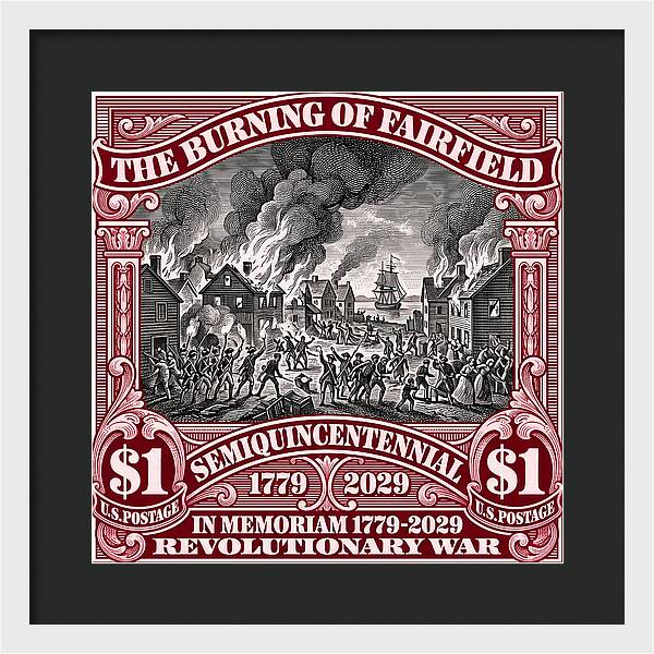 Burning of Fairfield $1 - Framed Print
