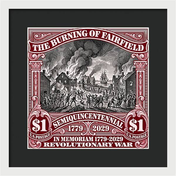 Burning of Fairfield $1 - Framed Print