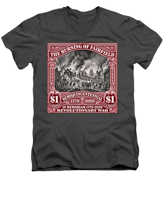 Burning of Fairfield $1 - Men's V-Neck T-Shirt