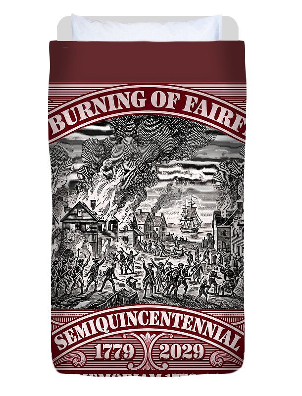 Burning of Fairfield $1 - Duvet Cover