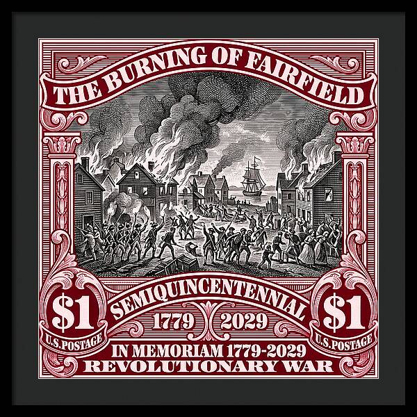 Burning of Fairfield $1 - Framed Print