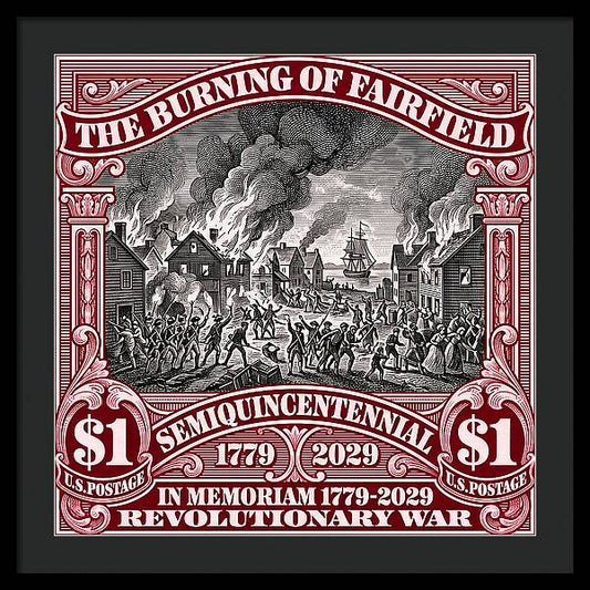 Burning of Fairfield $1 - Framed Print