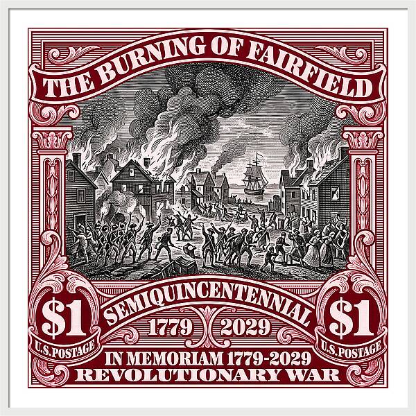 Burning of Fairfield $1 - Framed Print