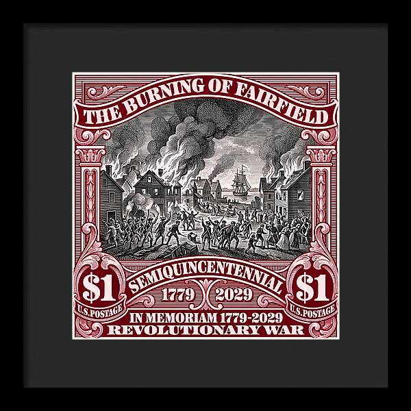 Burning of Fairfield $1 - Framed Print