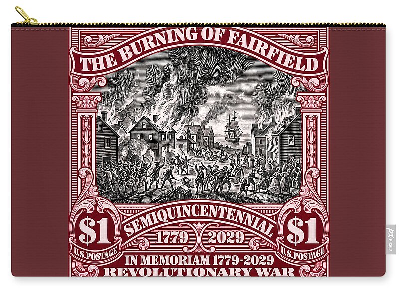Burning of Fairfield $1 - Zip Pouch