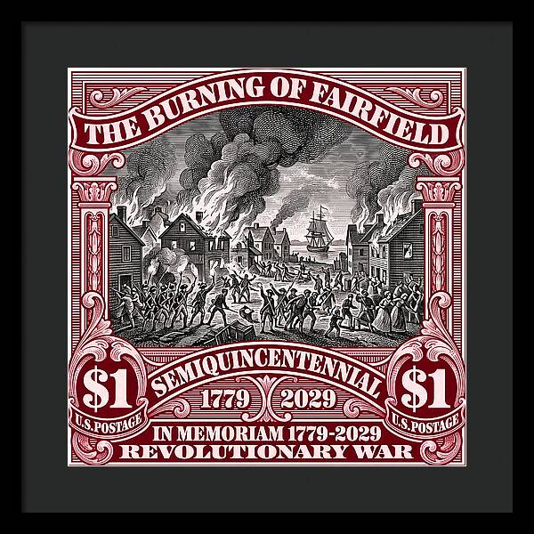 Burning of Fairfield $1 - Framed Print