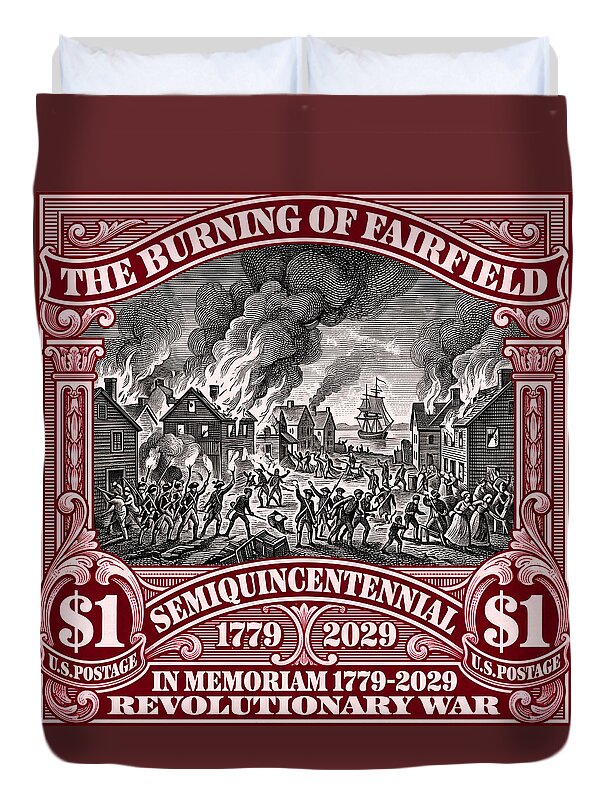 Burning of Fairfield $1 - Duvet Cover