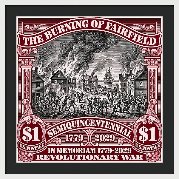 Burning of Fairfield $1 - Framed Print