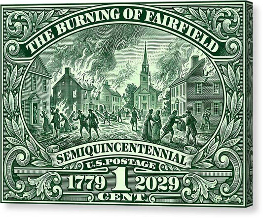 Burning of Fairfield 1c - Canvas Print