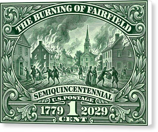 Burning of Fairfield 1c - Canvas Print