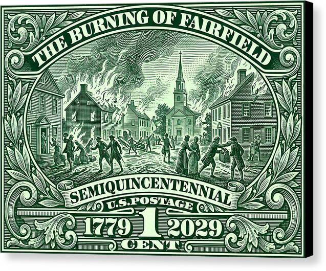 Burning of Fairfield 1c - Canvas Print