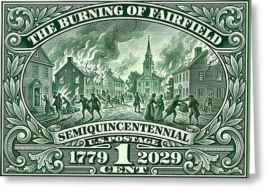Burning of Fairfield 1c - Greeting Card