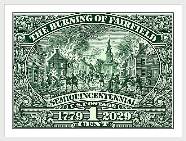 Burning of Fairfield 1c - Framed Print