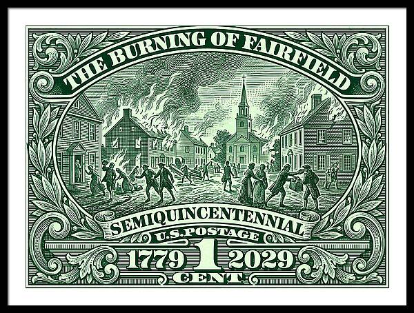 Burning of Fairfield 1c - Framed Print