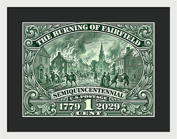 Burning of Fairfield 1c - Framed Print