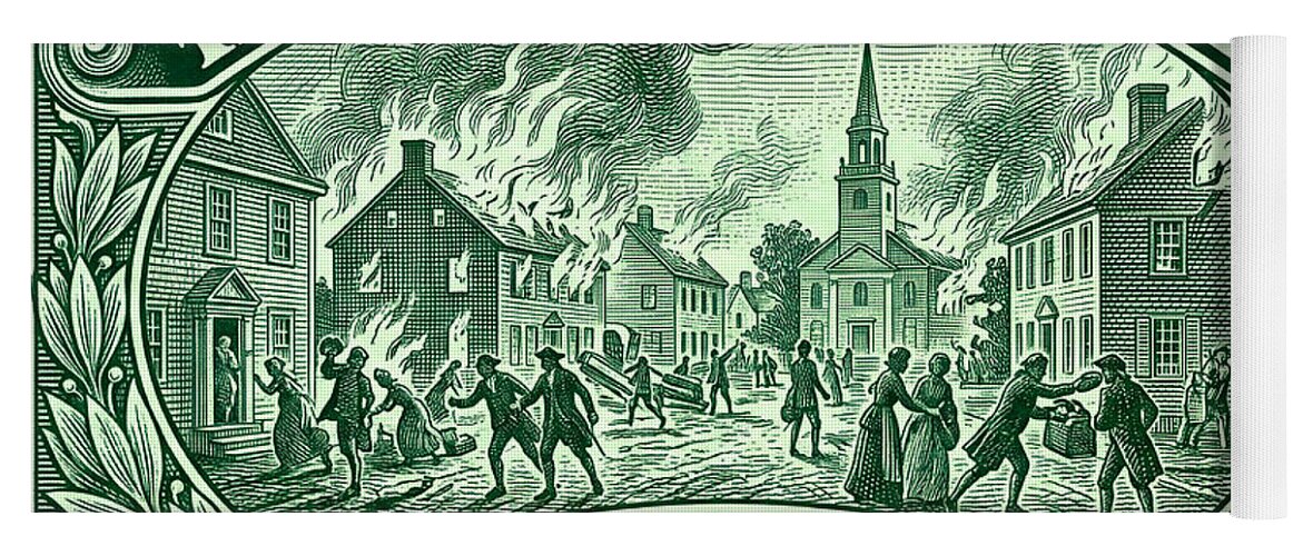 Burning of Fairfield 1c - Yoga Mat