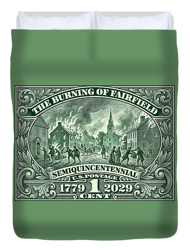 Burning of Fairfield 1c - Duvet Cover