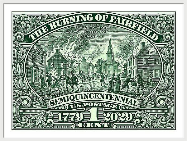 Burning of Fairfield 1c - Framed Print