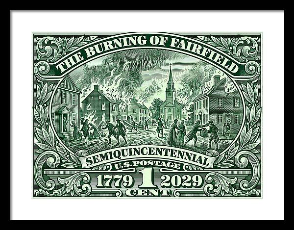 Burning of Fairfield 1c - Framed Print