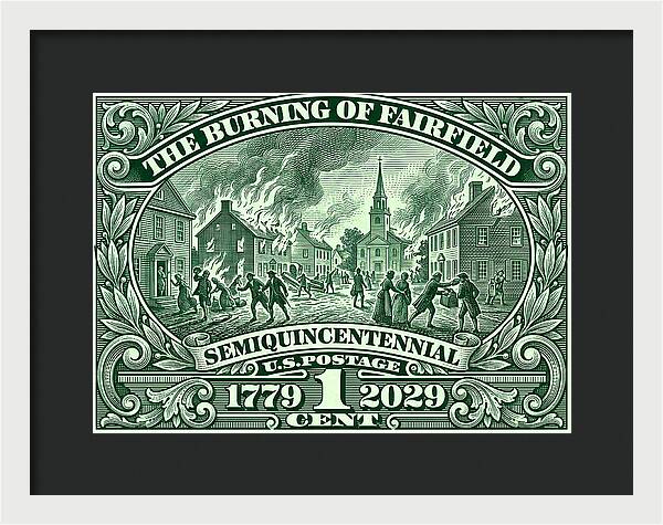 Burning of Fairfield 1c - Framed Print