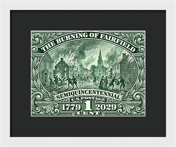 Burning of Fairfield 1c - Framed Print
