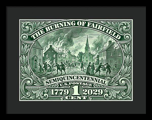 Burning of Fairfield 1c - Framed Print