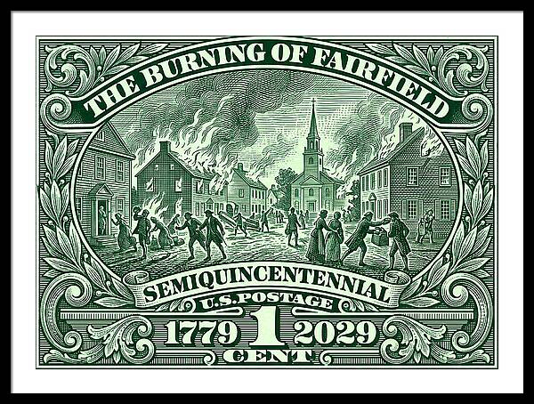 Burning of Fairfield 1c - Framed Print