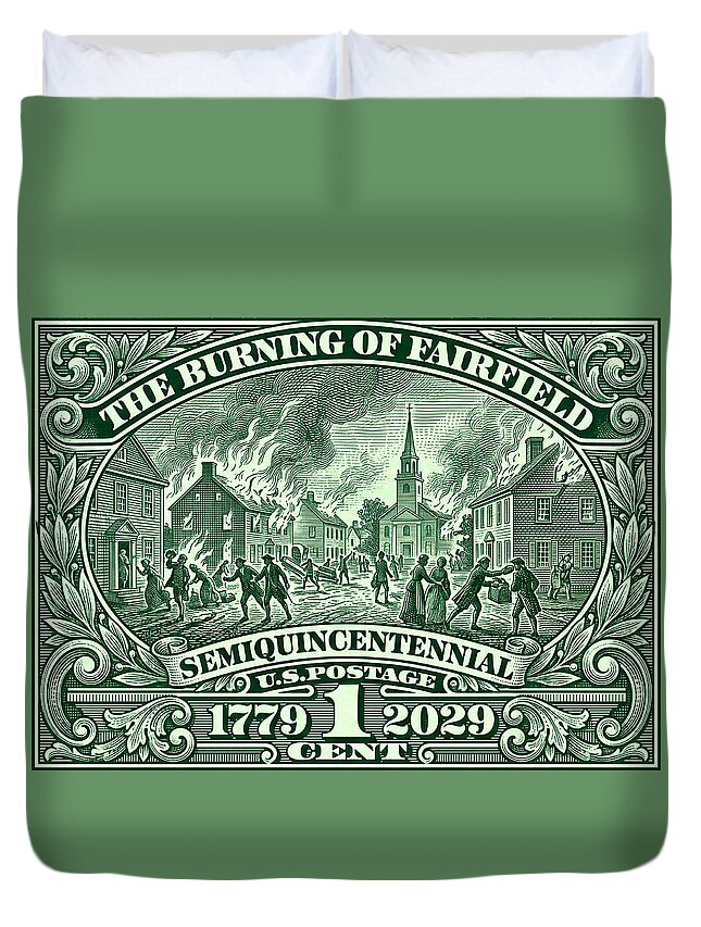 Burning of Fairfield 1c - Duvet Cover