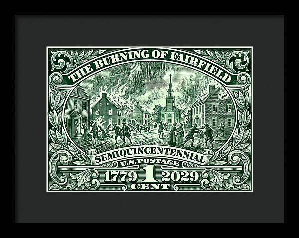 Burning of Fairfield 1c - Framed Print