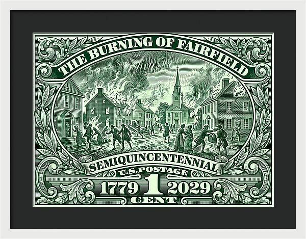 Burning of Fairfield 1c - Framed Print