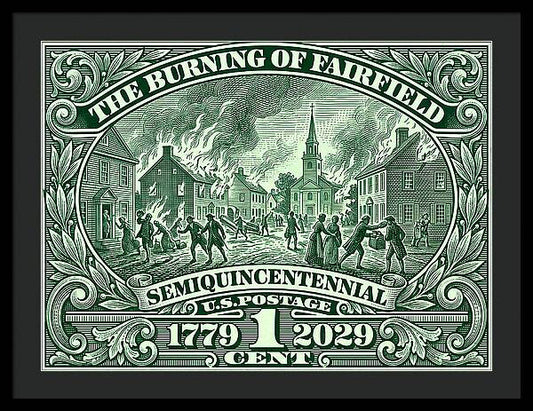 Burning of Fairfield 1c - Framed Print