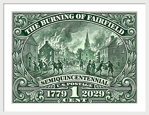 Burning of Fairfield 1c - Framed Print