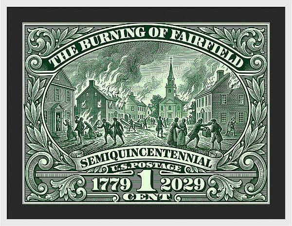 Burning of Fairfield 1c - Framed Print