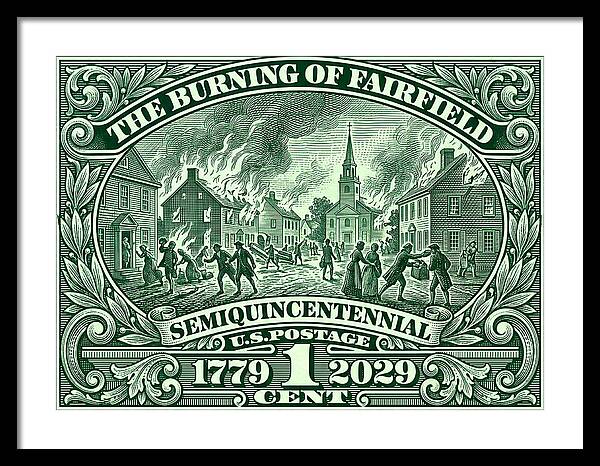 Burning of Fairfield 1c - Framed Print
