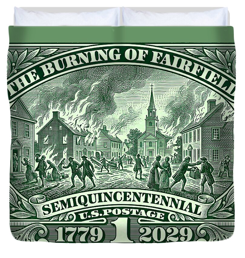 Burning of Fairfield 1c - Duvet Cover