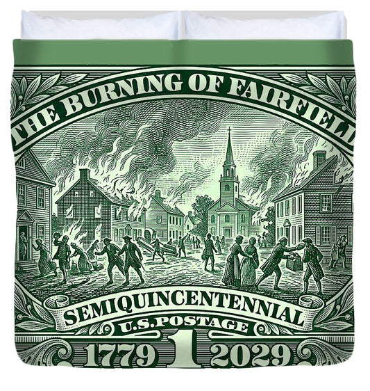 Burning of Fairfield 1c - Duvet Cover