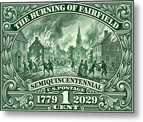Burning of Fairfield 1c - Metal Print