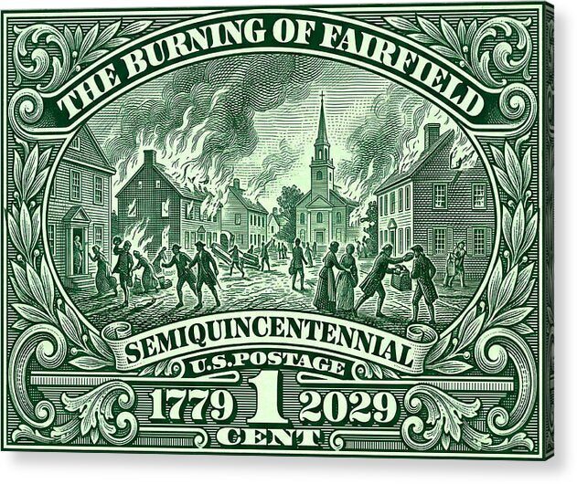 Burning of Fairfield 1c - Acrylic Print