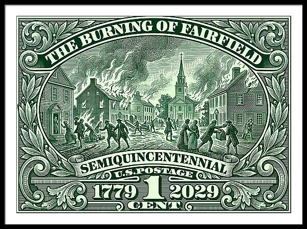 Burning of Fairfield 1c - Framed Print
