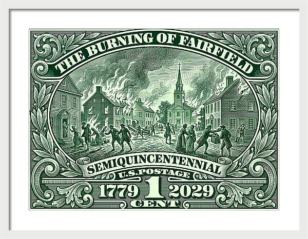 Burning of Fairfield 1c - Framed Print
