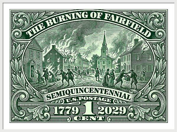 Burning of Fairfield 1c - Framed Print