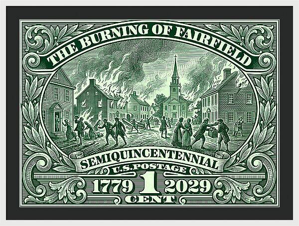 Burning of Fairfield 1c - Framed Print