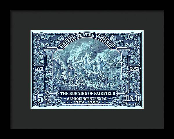 Burning of Fairfield 5c - Framed Print