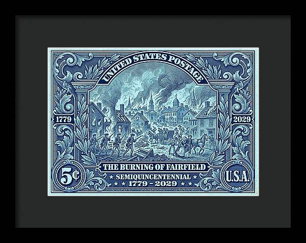 Burning of Fairfield 5c - Framed Print