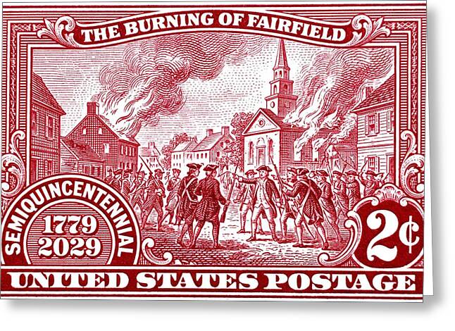 Burning of Fairfield 2c - Greeting Card