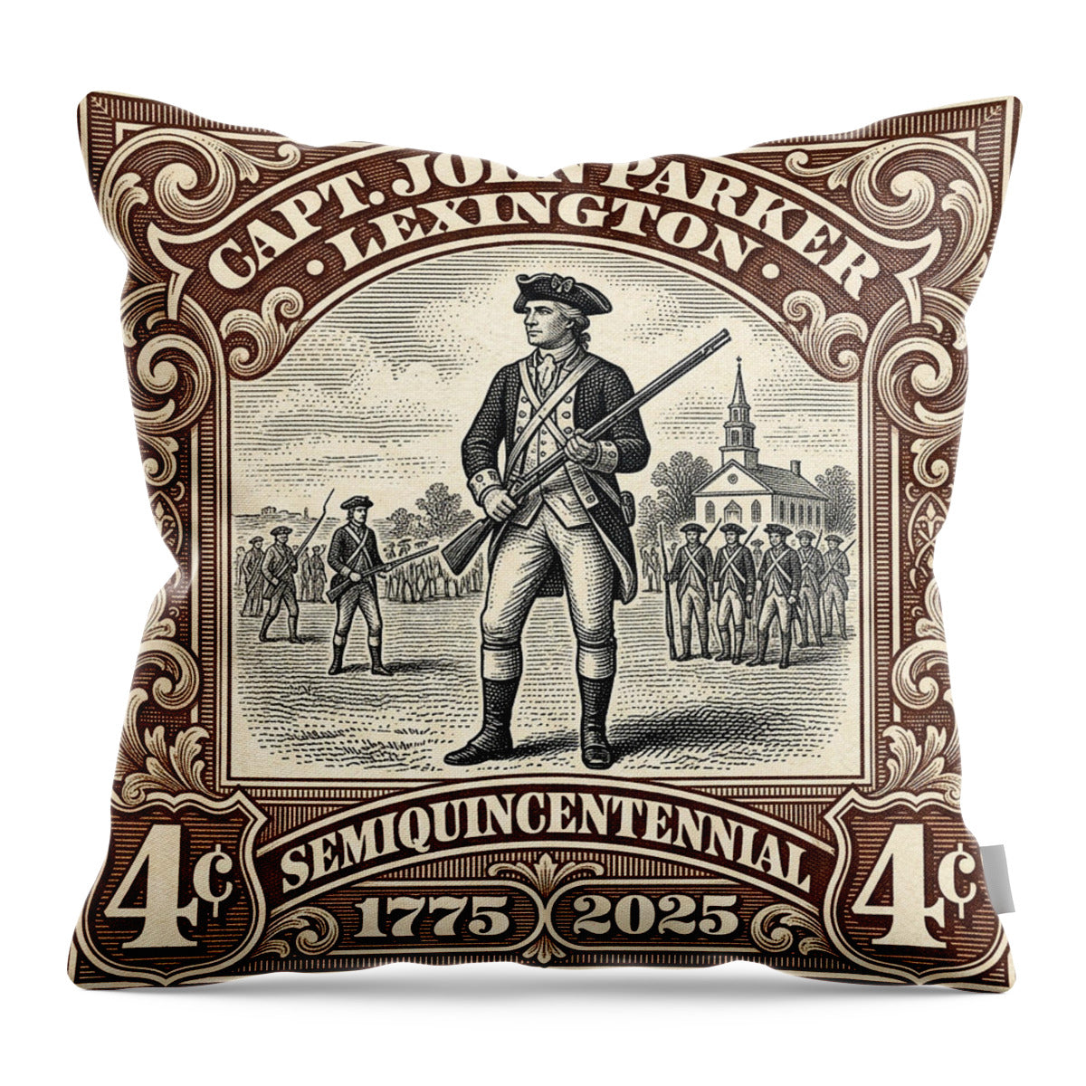 Capt. John Parker 4c - Throw Pillow